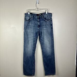 Tony Hawk Slim Skateboard Dark Wash Denim Blue Jeans Men's 36x33